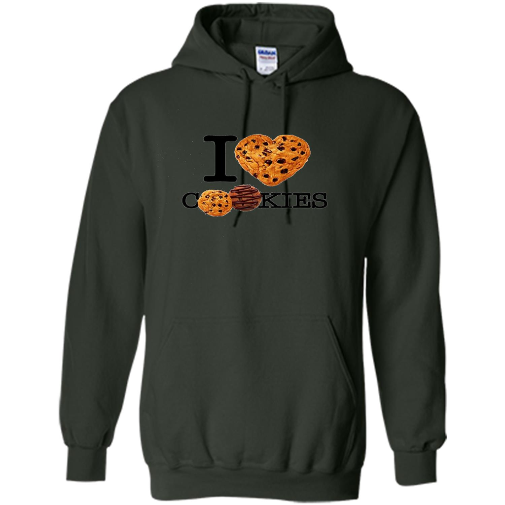 I Love (Heart) Cookies T-shirt Forest Green