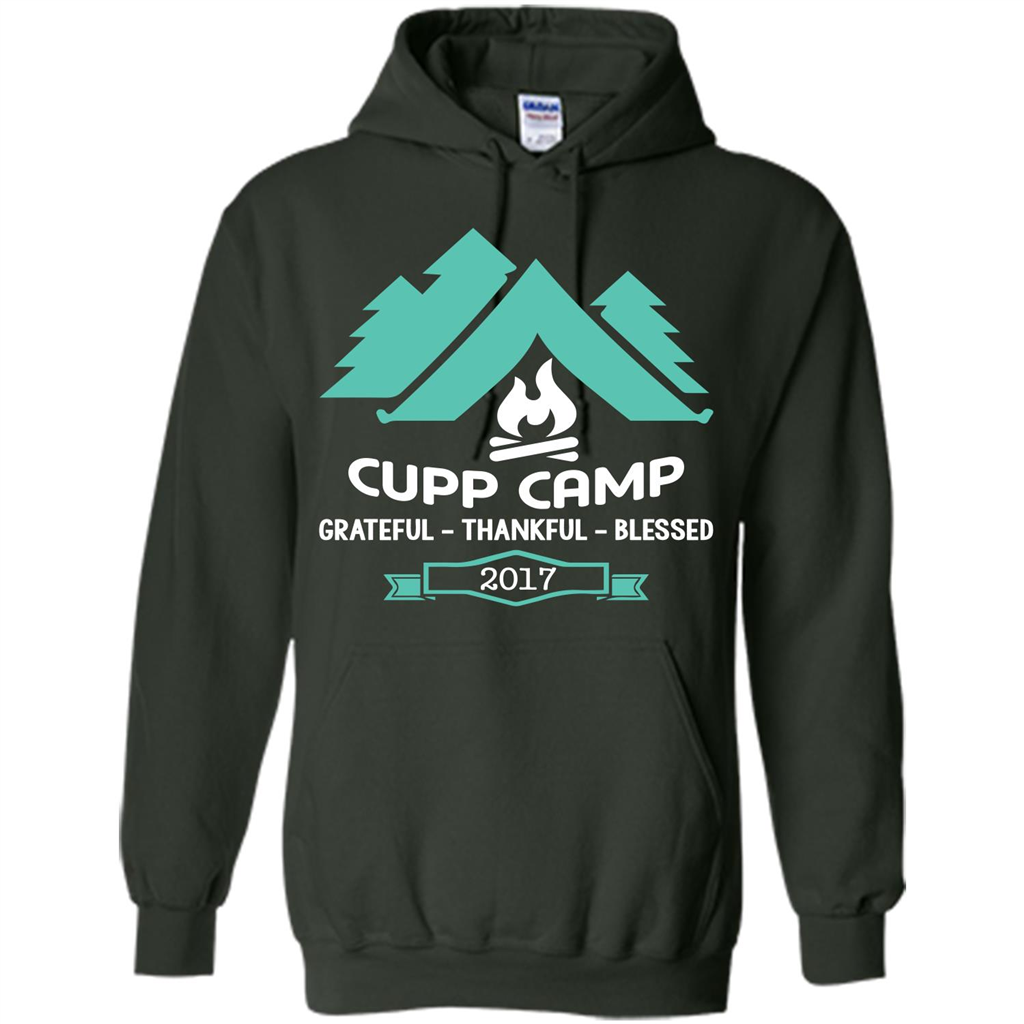 Camping T-shirt Cupp Camp Grateful - Thankful - Blessed 2017 Forest Green
