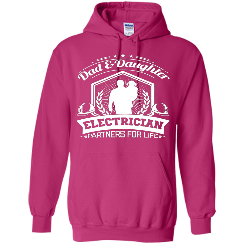 Dad And Daughter Electrician Partners For Life T-shirt Heliconia