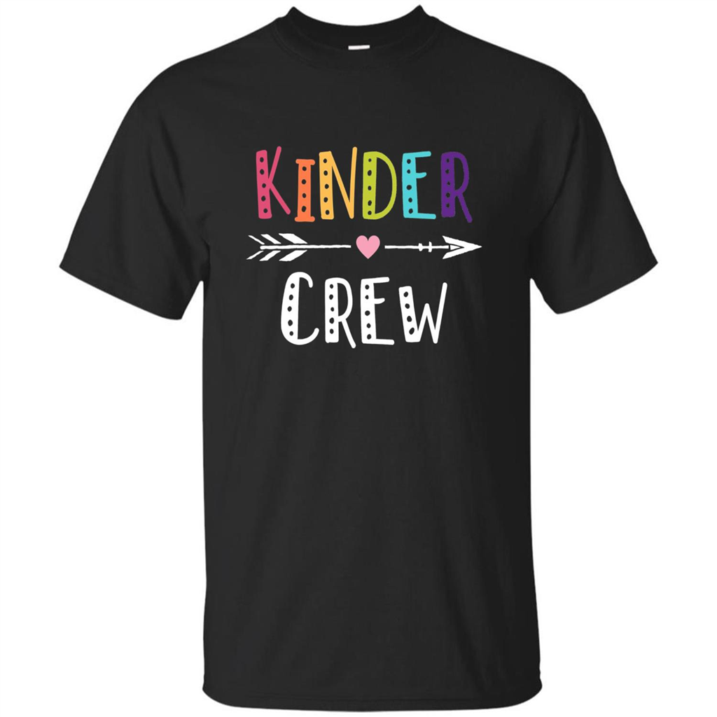 Kinder Crew Kindergarten Teacher T-Shirt School Day T-shirt Black