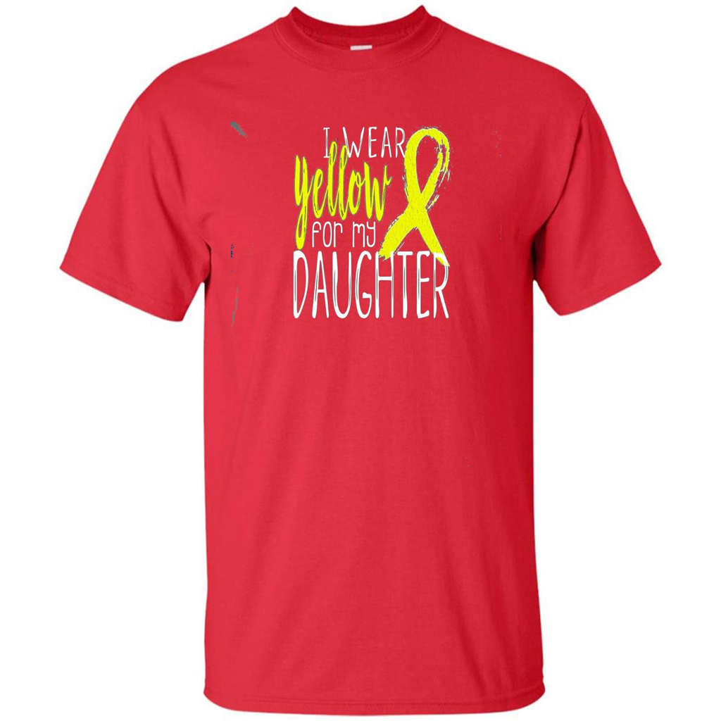 I Wear Yellow Ribbon For My Daughter T-shirt Red