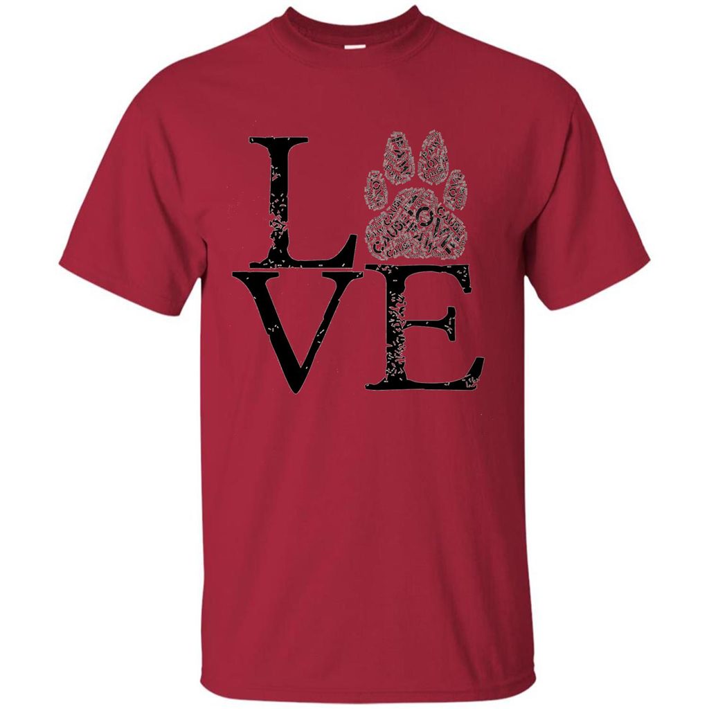 Paw T-shirt Animal Lover T-shirt Cardinal