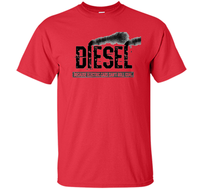 Diesel Rolling Coal T-Shirt Black Smoke Lifted Truck T-shirt Red