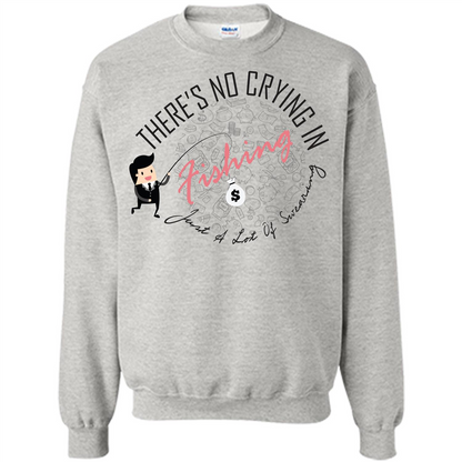 No Crying Fishing T-shirt Ash
