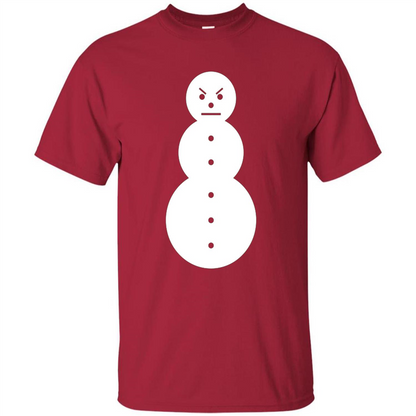 Christmas T-shirt Angry Snowman T Shirt Cardinal