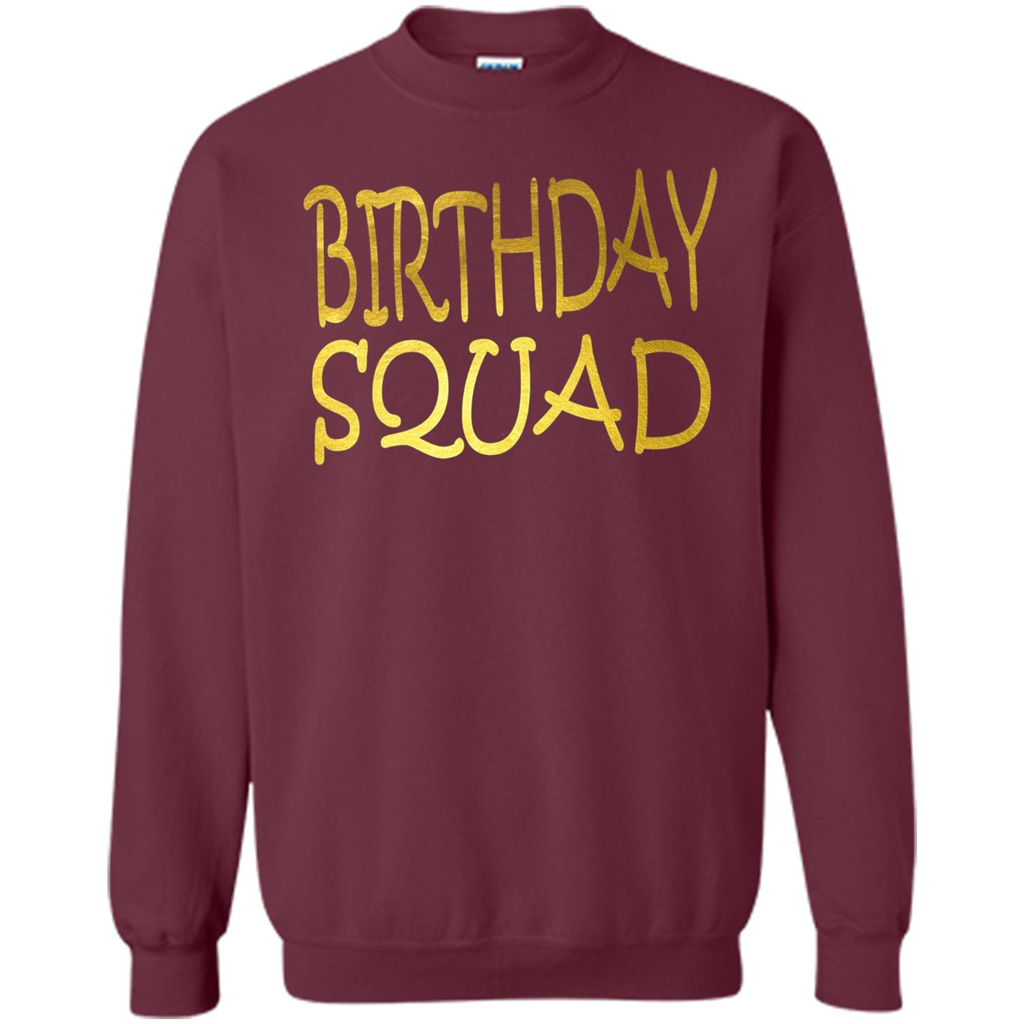 Birthday Squad T-shirt Maroon