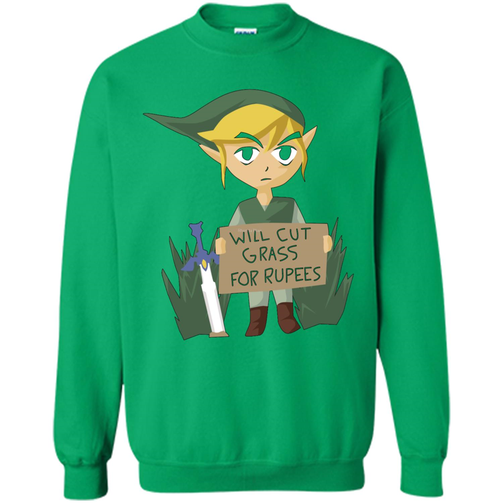 Video Games T-srhit Will Cut Grass For Rupees T-shirt Irish Green