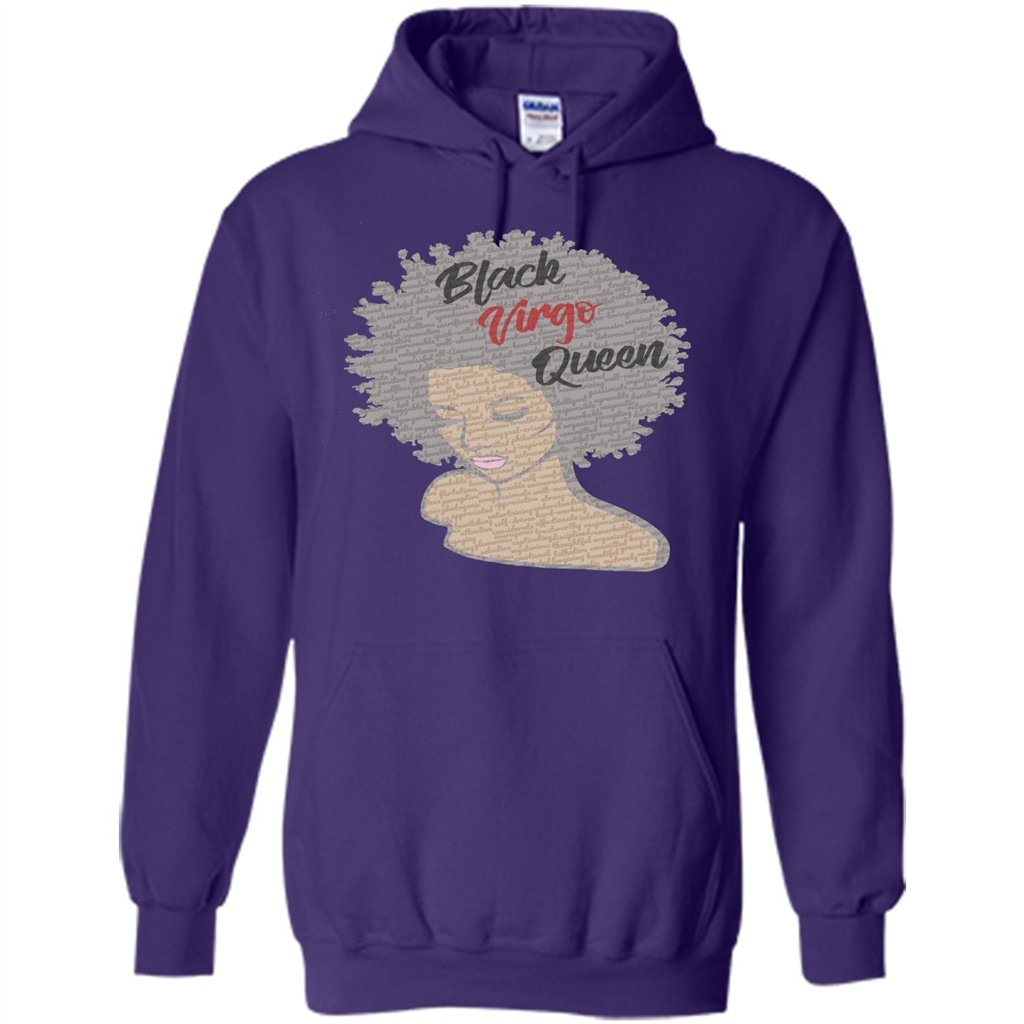 Black Virgo Queen T-shirt Purple