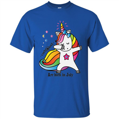 Unicorn Birthday T-shirt Unicorns Are Born In July Royal