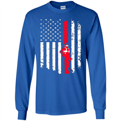 The American Flag Scuba Diving T-shirt Royal