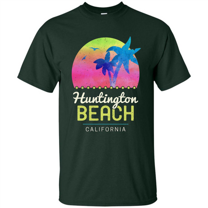 Huntington Beach California T-shirt Forest Green
