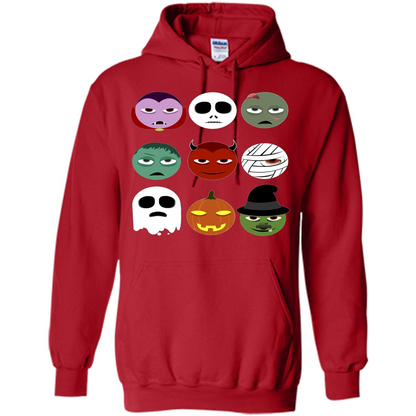 Halloween Emoji T-shirt Red