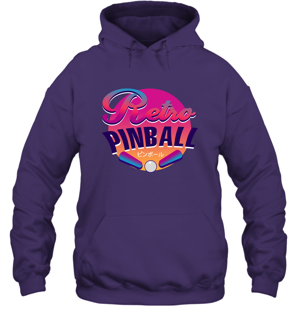 Retro Pinball Shirt Hoodie Hoodie Purple