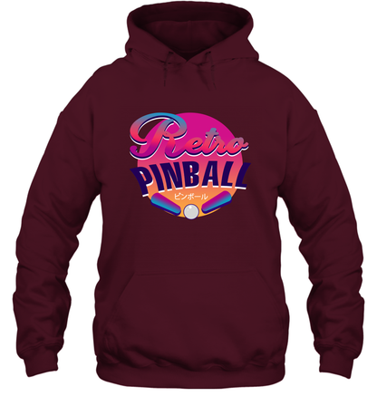 Retro Pinball Shirt Hoodie Hoodie Maroon