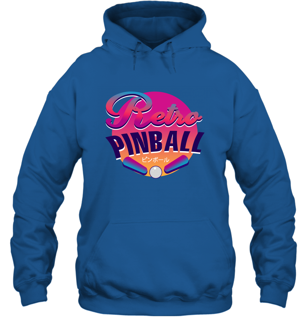 Retro Pinball Shirt Hoodie Hoodie Royal