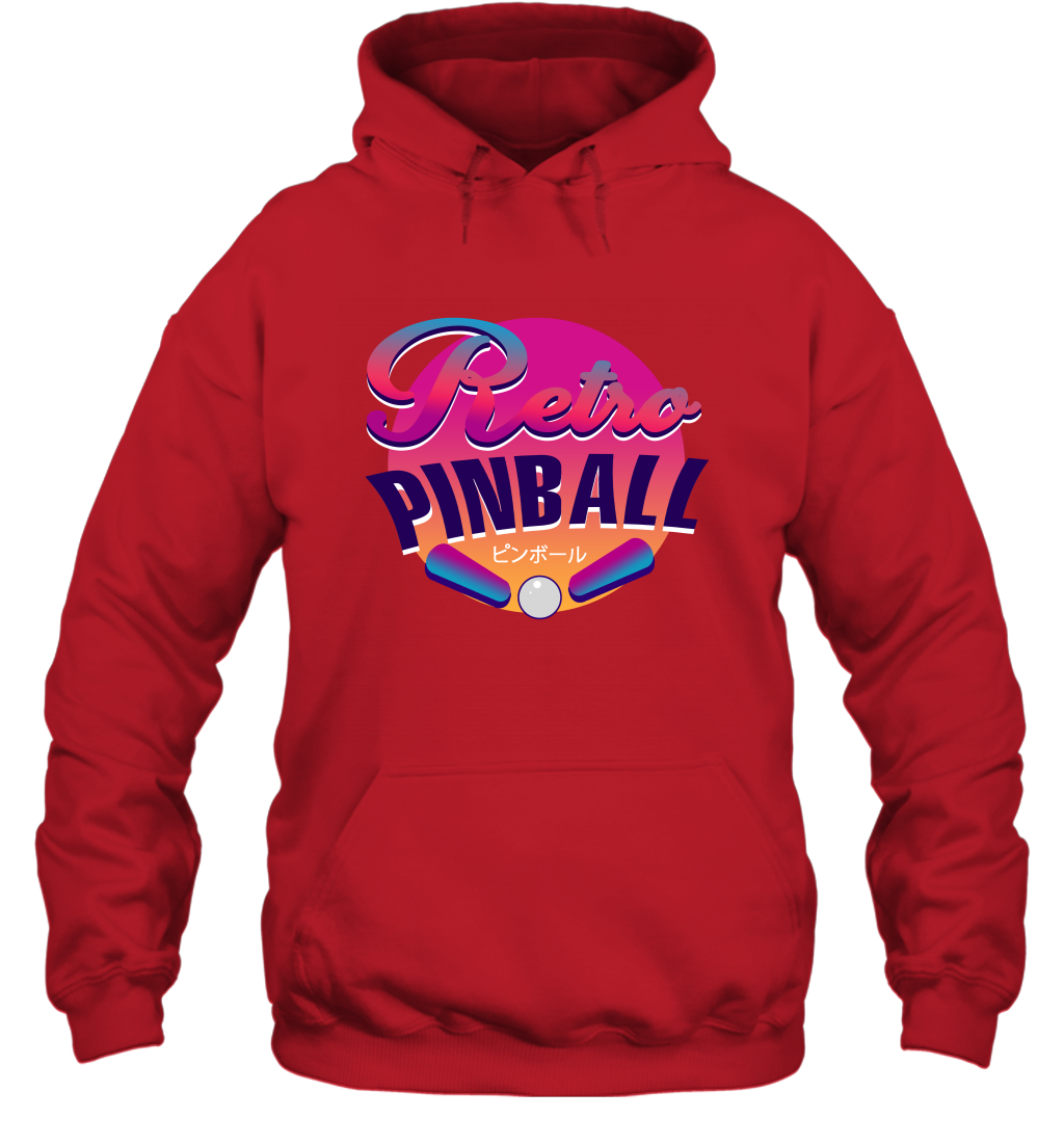 Retro Pinball Shirt Hoodie Hoodie Red