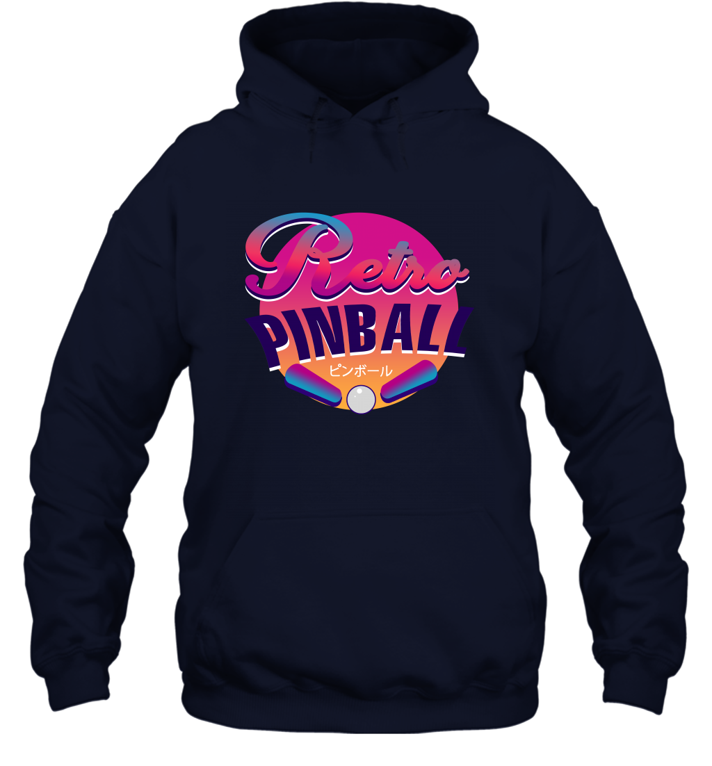 Retro Pinball Shirt Hoodie Hoodie Navy