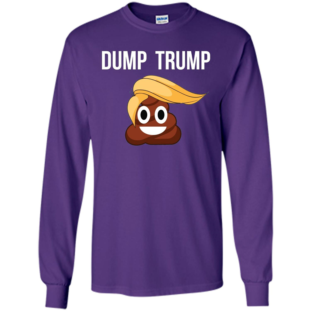 Dump Trump - Poop Emoji T-shirt Purple