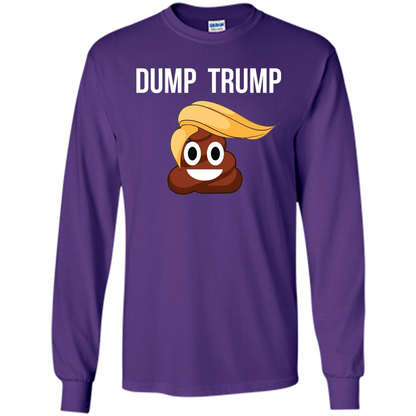 Dump Trump - Poop Emoji T-shirt Purple