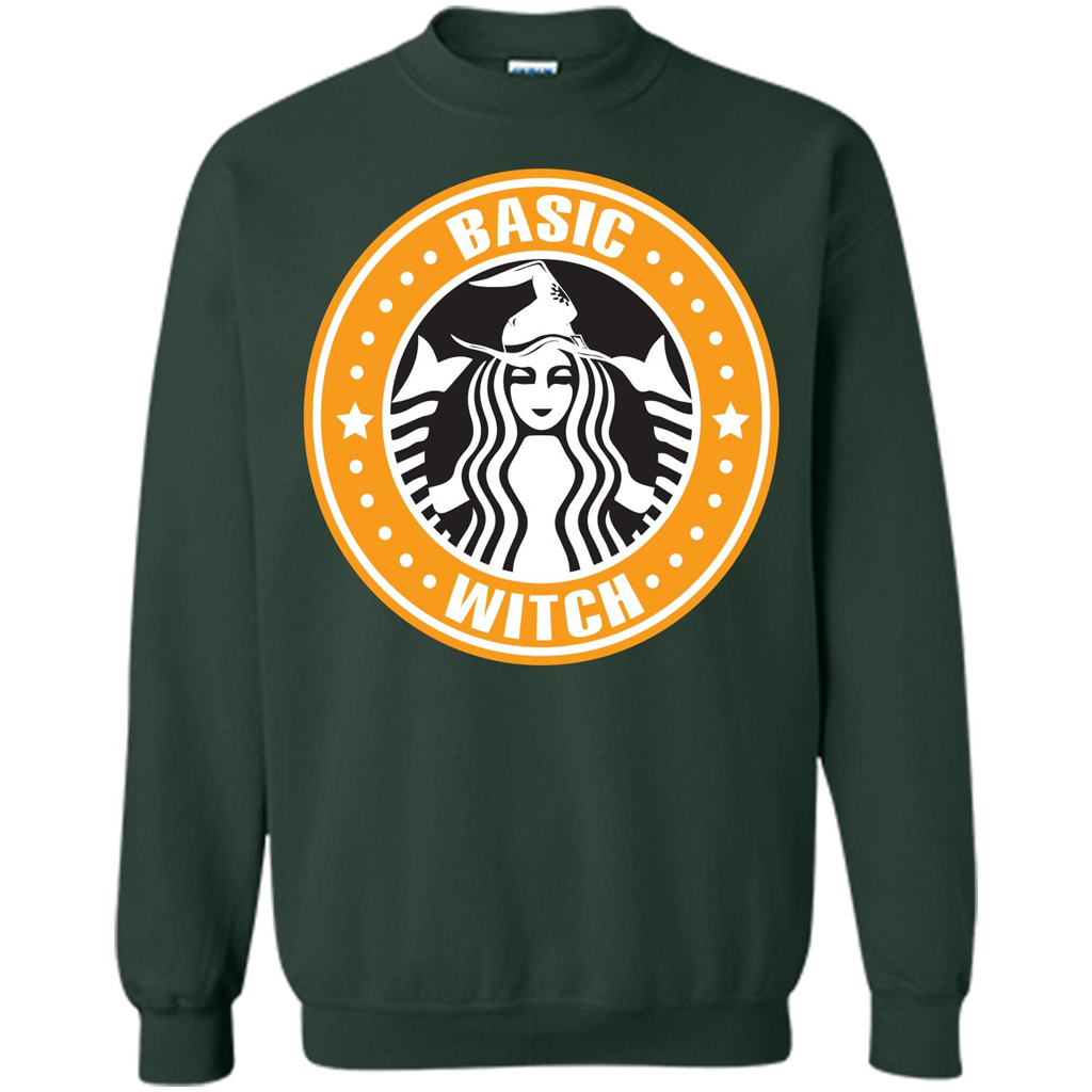 Halloween T-shirt Basic Witch T-shirt Forest Green
