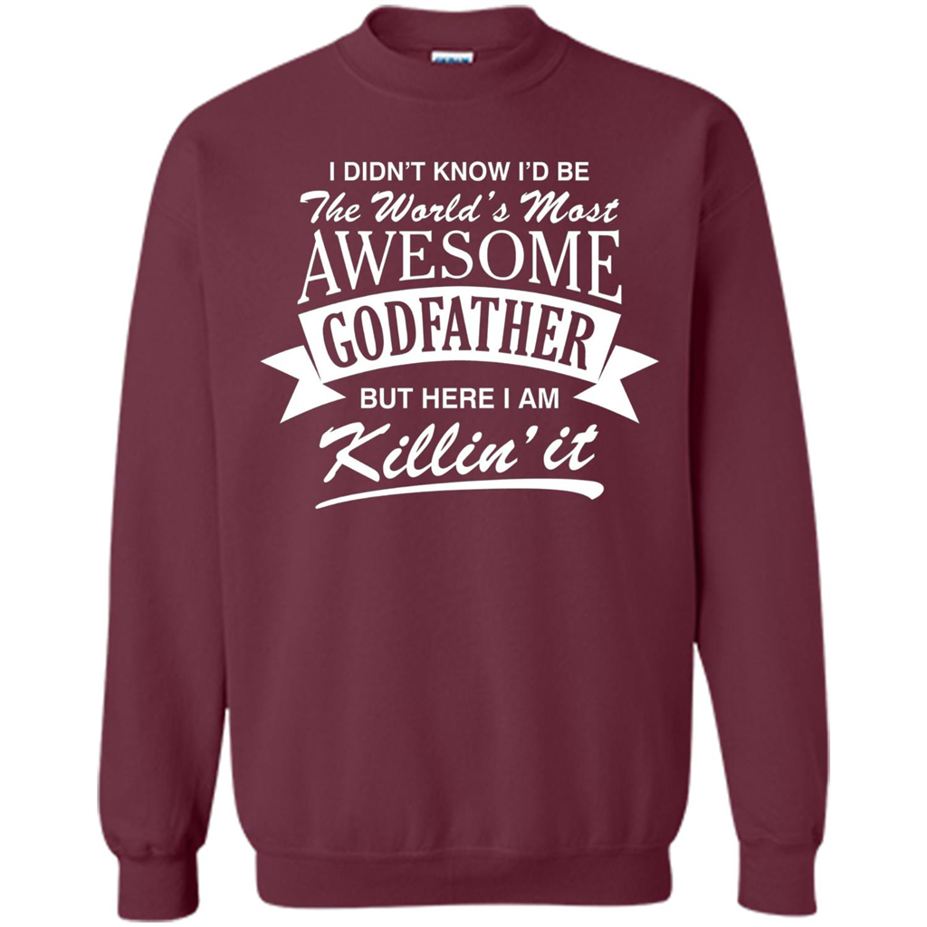 Men's World's Most Awesome Godfather T-shirt Maroon