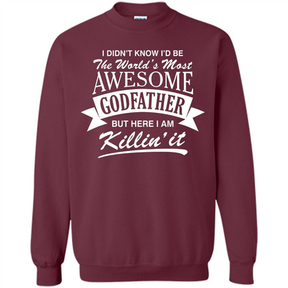 Men's World's Most Awesome Godfather T-shirt Maroon
