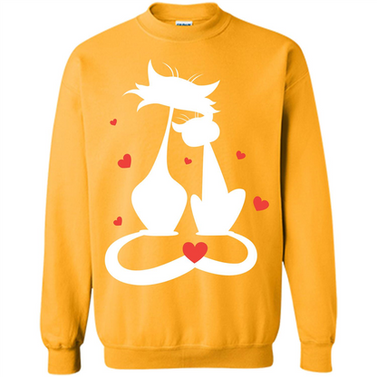 Cat Lover T-shirt Cat Couples Gold