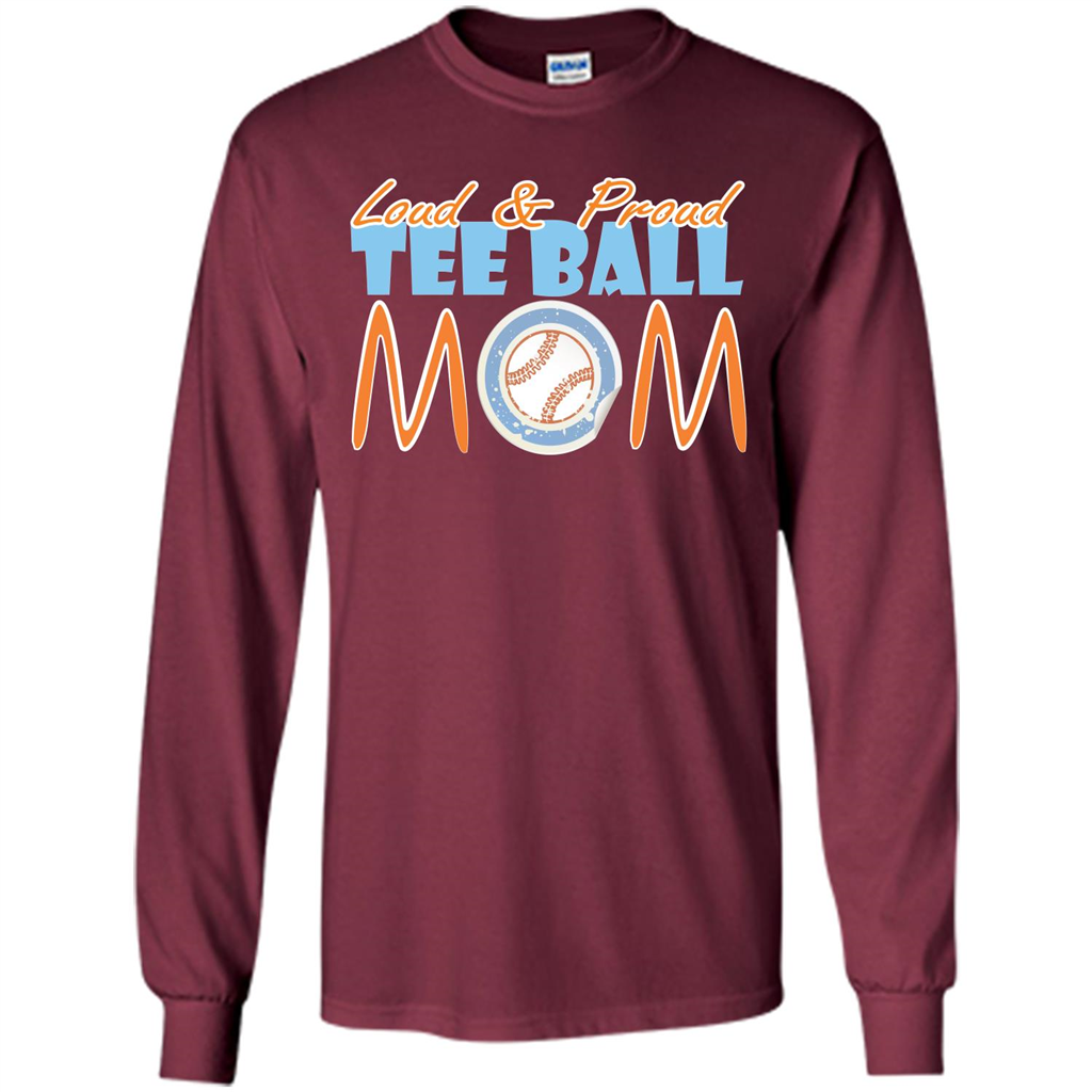Softball Mommy T-shirt Loud And Proud Maroon