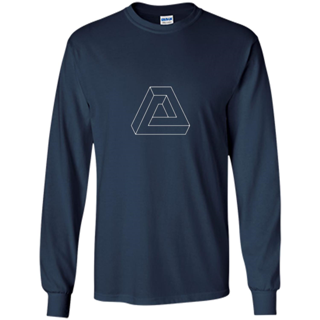 Optical Illusion - Impossible Figure T-shirt Navy