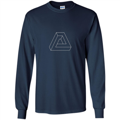 Optical Illusion - Impossible Figure T-shirt Navy