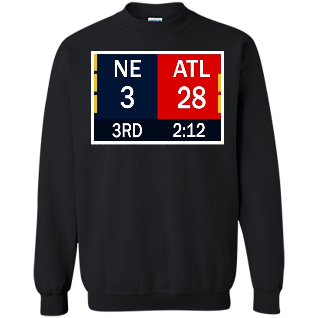 NE 3 ATL 28 Final T-shirt 2 Sides 1 Game Black