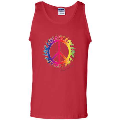 Peace and Love American Sign Language ASL T-shirt Red