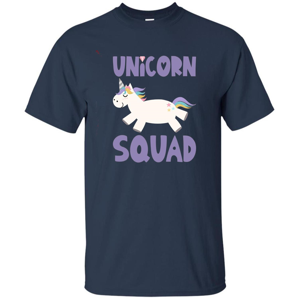 Unicorn Squad T-shirts Rainbow Fantasy Gift Princess Costume T-shirt Navy