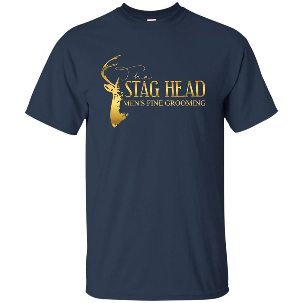 The Stag Head Men's Fine Grooming T-shirt Navy