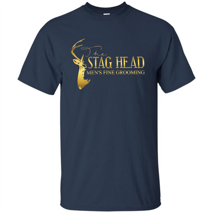 The Stag Head Men's Fine Grooming T-shirt Navy