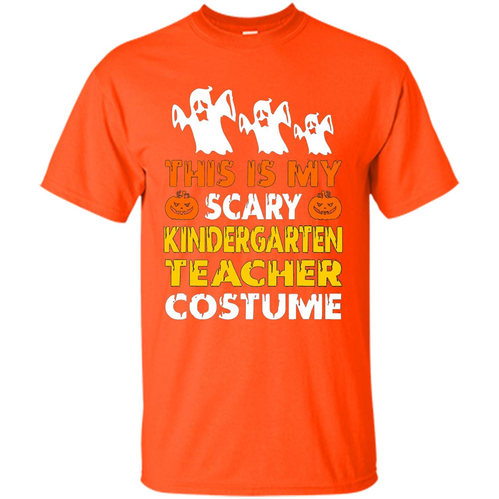 This is My Scary Kindergarten Teacher Costume Halloween T-shirt Orange