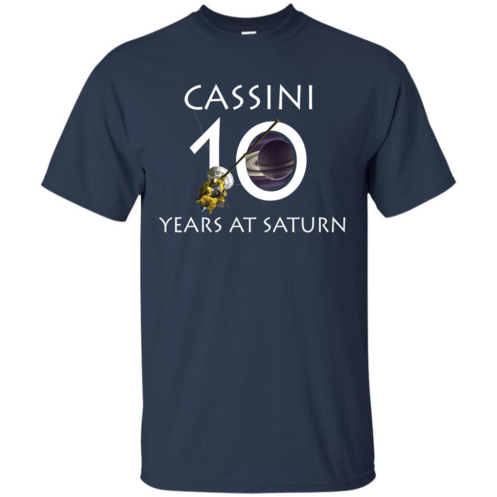 Cassini Grand Finale T-shirt Cassini 10 Years At Saturn T-shirt Navy