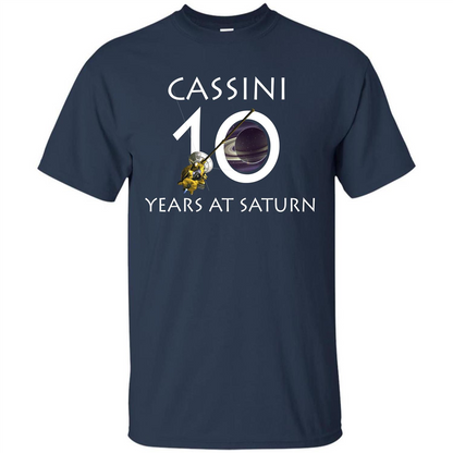 Cassini Grand Finale T-shirt Cassini 10 Years At Saturn T-shirt Navy