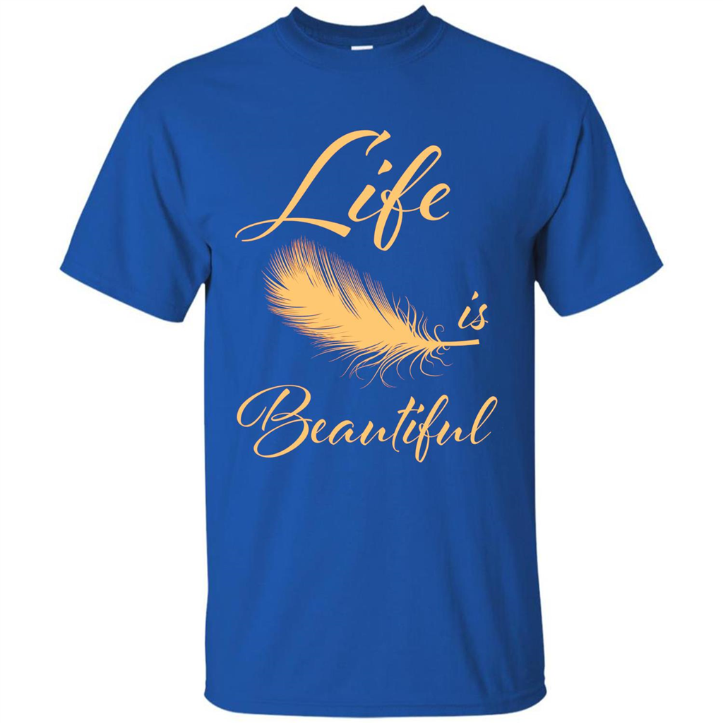 Beautiful Life Wing T-shirt Life Is Beautiful Royal
