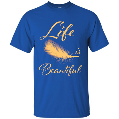 Beautiful Life Wing T-shirt Life Is Beautiful Royal