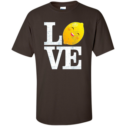 Love Happy Lemon T-Shirt Dark Chocolate