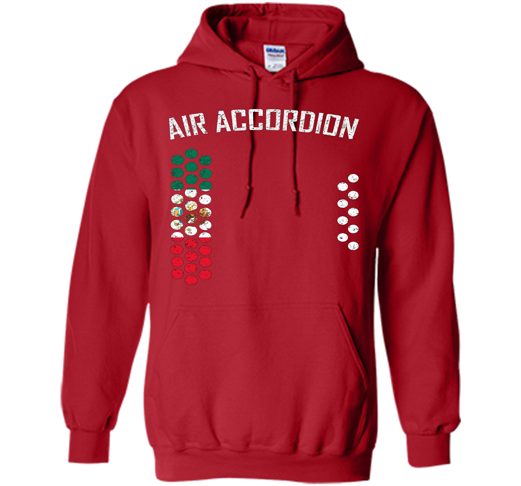 Air Accordion T-shirt The Flag Of Mexico T-shirt Red