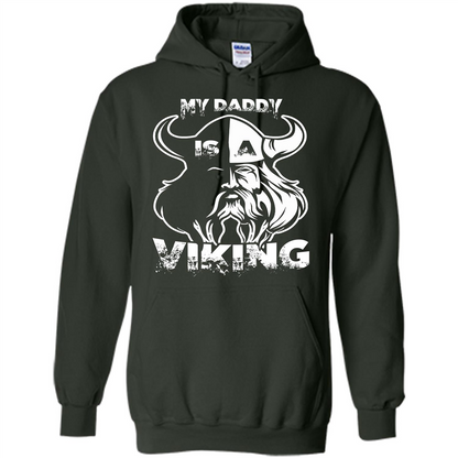 Family T-shirt My Daddy Is A Viking T-shirt Forest Green