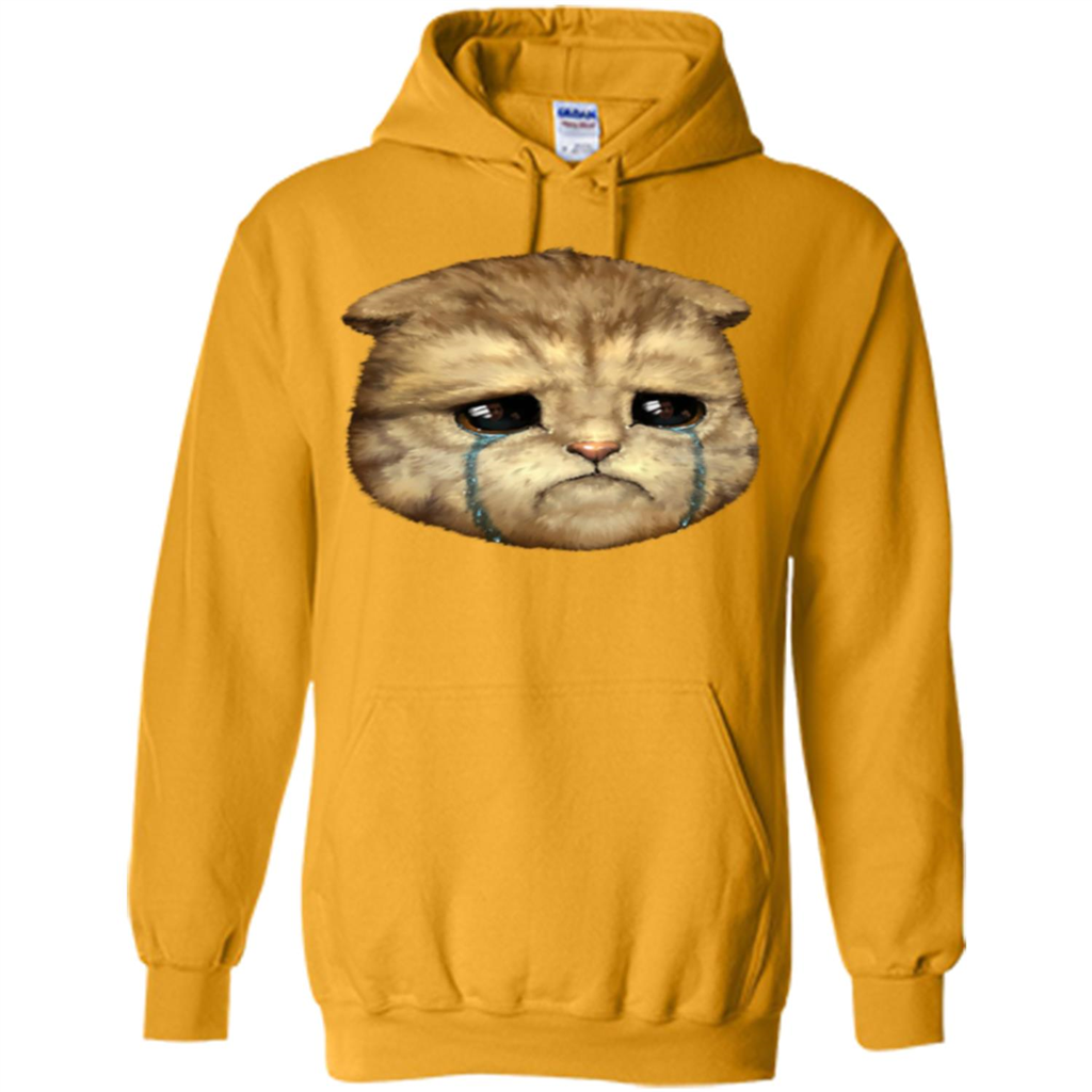 Cat Lovers T-shirt Cat Crying Gold