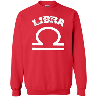 Libra T-shirt Libra Symbol Zodiac October Birthday T-shirt Red