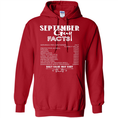 September Guy Facts T-shirt Red