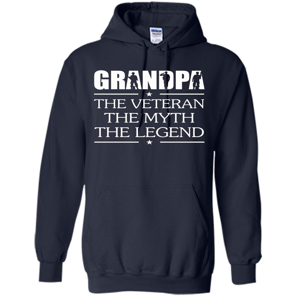 Fathers Day T-shirt Grandpa The Veteran The Myth The Legend Navy