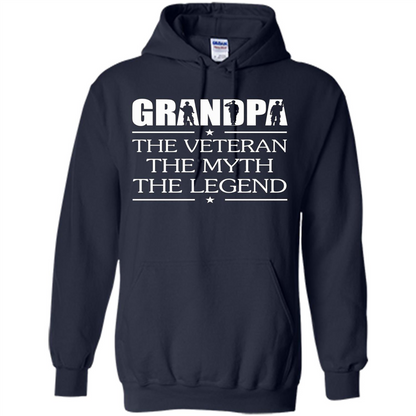 Fathers Day T-shirt Grandpa The Veteran The Myth The Legend Navy