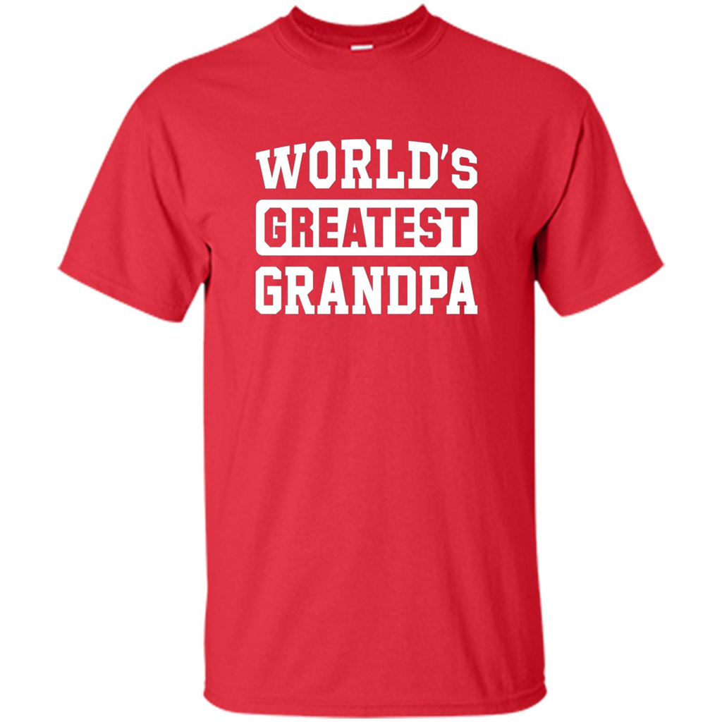 Men's World's Greatest Grandpa T-shirt Red