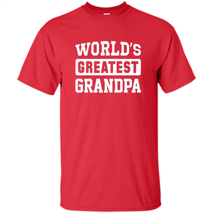 Men's World's Greatest Grandpa T-shirt Red